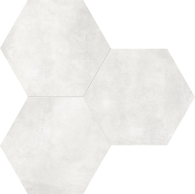 7 in Form Ivory Hexagon Matte Pressed Glazed Porcelain Tile - BUILDMYPLACE