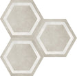 7 In Hexagon Frame Form Sand Matte Pressed Glazed Porcelain - BUILDMYPLACE