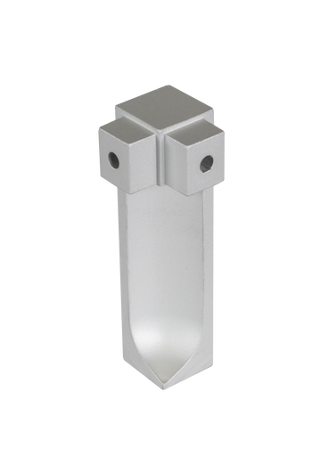 Construct LED Illuminable skirting Internal corner Silver Anodized Aluminum LED Edge Trim 2pc. | CAE LED 60-XI/2