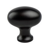 Valencia Matte Black Oval Knob