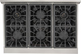 KUCHT Professional 36 in. Propane Gas Range-Top with Sealed Burners in Stainless Steel with Classic Silver Knobs