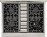 KUCHT Professional 30 in. 4.2 cu. ft. Dual Fuel Range for Propane Gas with Sealed Burners and Convection Oven in Stainless Steel with Classic Silver Knobs