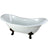 72 - Inch Cast Iron Double Slipper Clawfoot Bathtub with 7 - Inch Faucet Drillings - BUILDMYPLACE