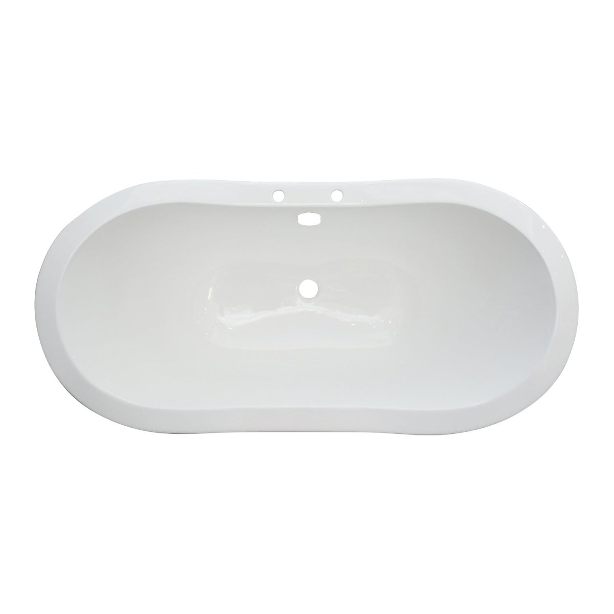 72 - Inch Double Slipper Clawfoot Tub with 7 - Inch Faucet Drillings - BUILDMYPLACE