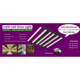 720W Full Spectrum Grow Lamps, 6 Bars, 2.7 ?mol/j, Dimmable, Smart Control System LED Grow Light With Optic Lens - BUILDMYPLACE