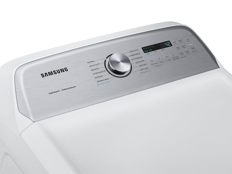 7.4 cu. ft. White Electric Dryer with Steam Sanitize+ - BUILDMYPLACE