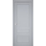 Interior Solid French Door | Veregio 7411 Matte Grey | Single Regular Panel Frame Trims Handle | Bathroom Bedroom Sturdy Doors