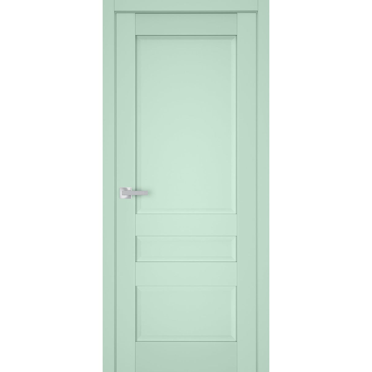 Interior Solid French Door | Veregio 7411 Oliva | Single Regular Panel Frame Trims Handle | Bathroom Bedroom Sturdy Doors