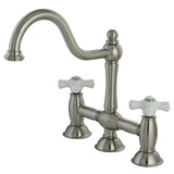 8" Centerset Bridge Two Handle Kitchen Faucet - BUILDMYPLACE