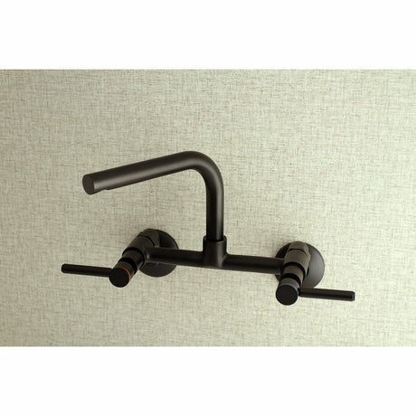 8 - Inch Adjustable Center Wall Mount Kitchen Faucet - BUILDMYPLACE