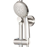 8 Inch Dual Shower Head And Handheld Shower W/ Body Spray 7 Shower Head Extension - Brushed Nickel - BUILDMYPLACE