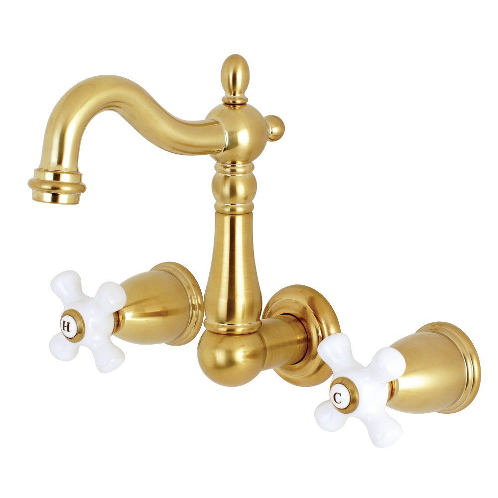 8 Inch Heritage Center Wall Mount Bathroom Faucet - BUILDMYPLACE