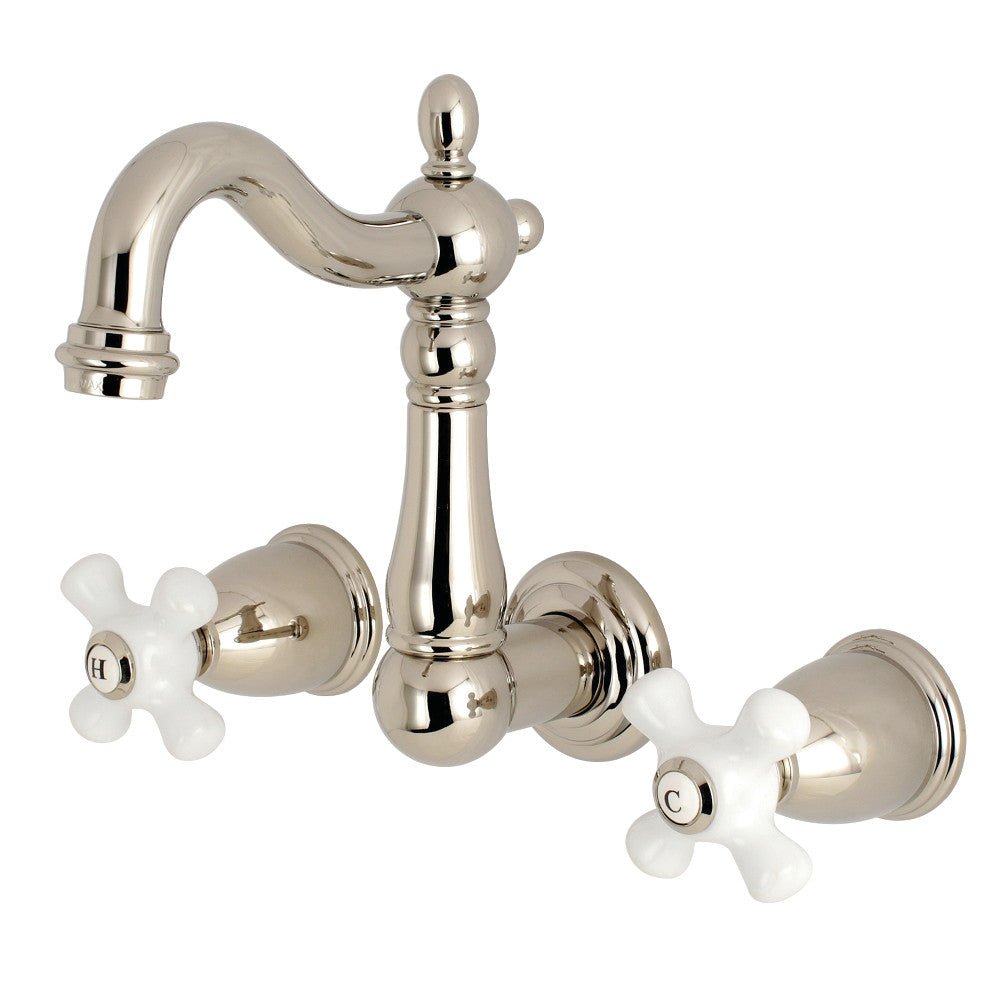 8 Inch Heritage Center Wall Mount Bathroom Faucet - BUILDMYPLACE