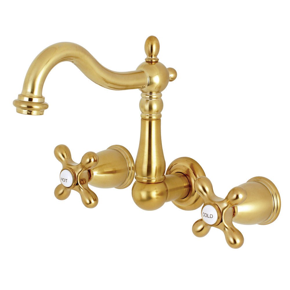 8 - Inch Traditional Center Wall Mount Bathroom Faucet - BUILDMYPLACE