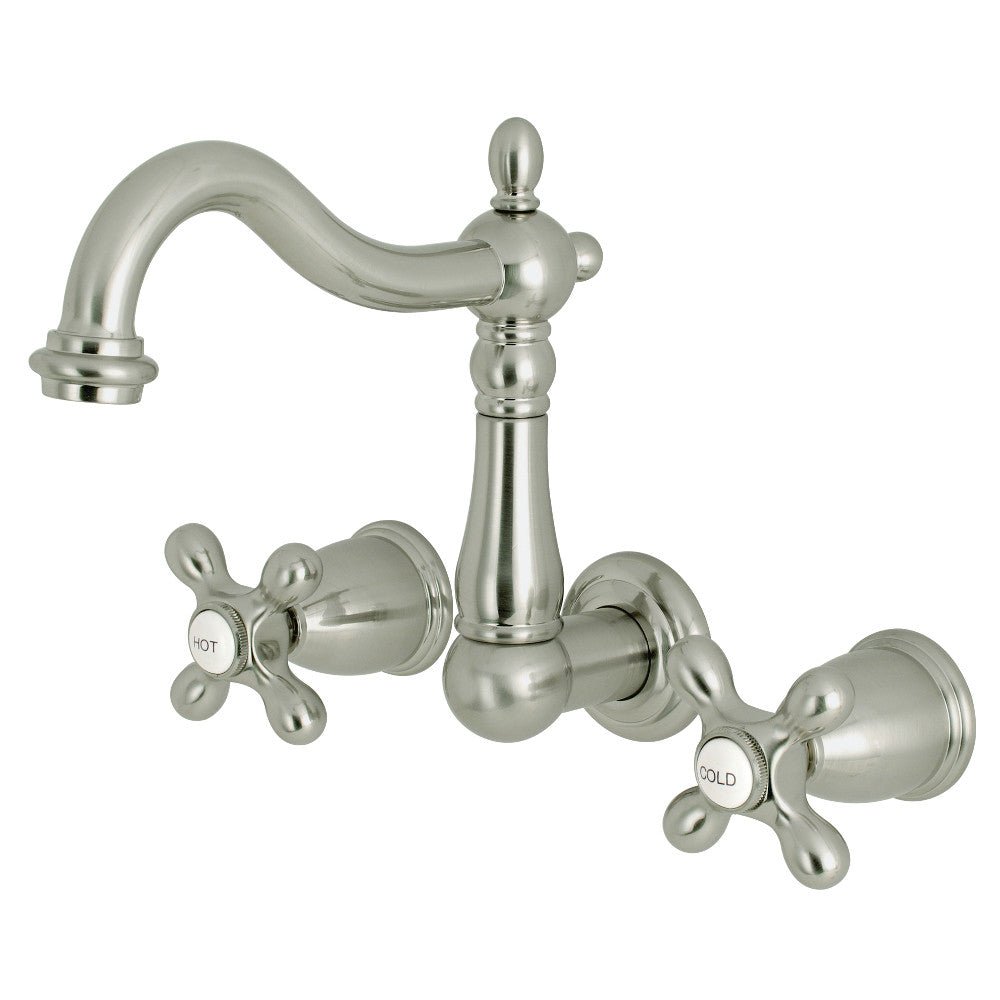 8 - Inch Traditional Center Wall Mount Bathroom Faucet - BUILDMYPLACE