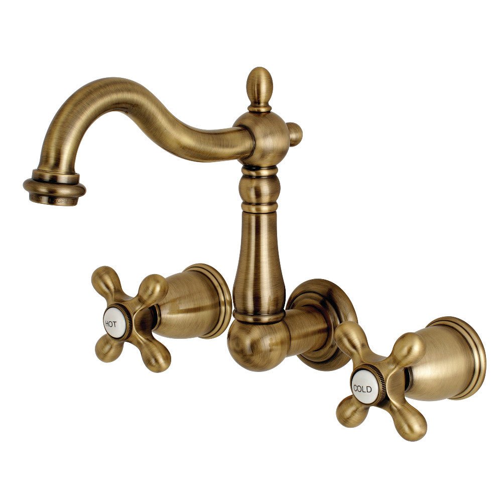 8 - Inch Traditional Center Wall Mount Bathroom Faucet - BUILDMYPLACE