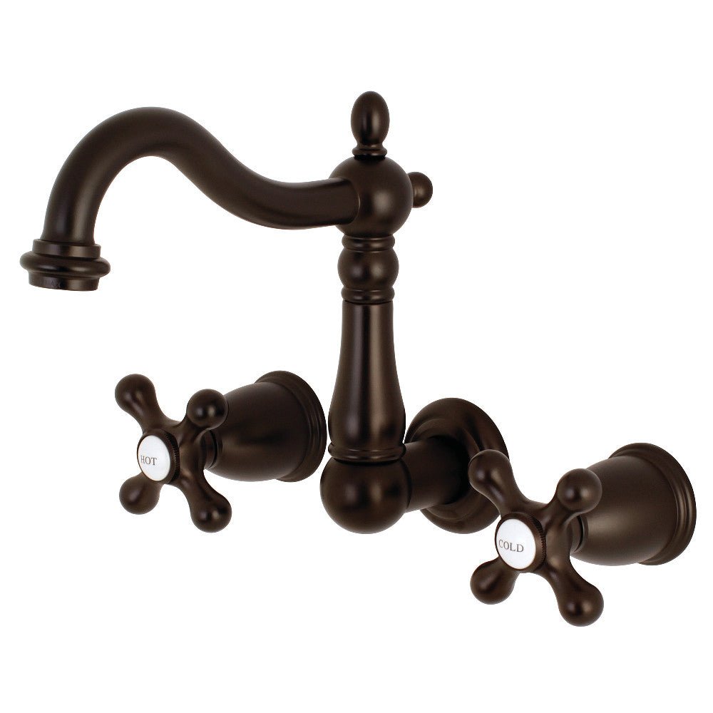 8 - Inch Traditional Center Wall Mount Bathroom Faucet - BUILDMYPLACE