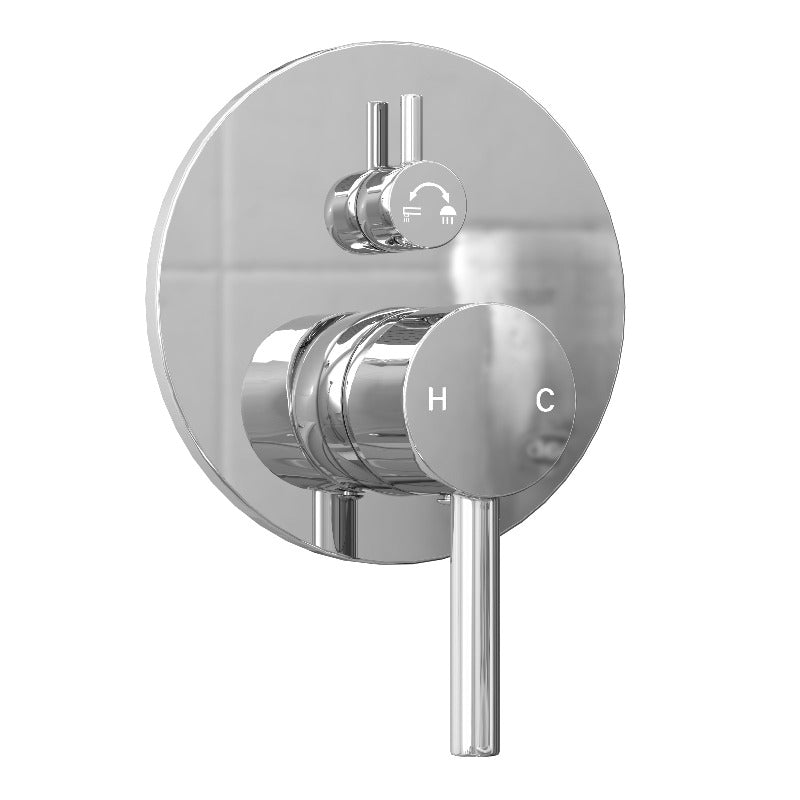 8 Inch Wall Mounted Rain Shower Faucet Set, Chrome/ Brushed Nickel Finish With Tub Spout - BUILDMYPLACE