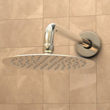 8 Inch Wall Mounted Rain Shower Faucet Set, Chrome/ Brushed Nickel Finish With Tub Spout - BUILDMYPLACE