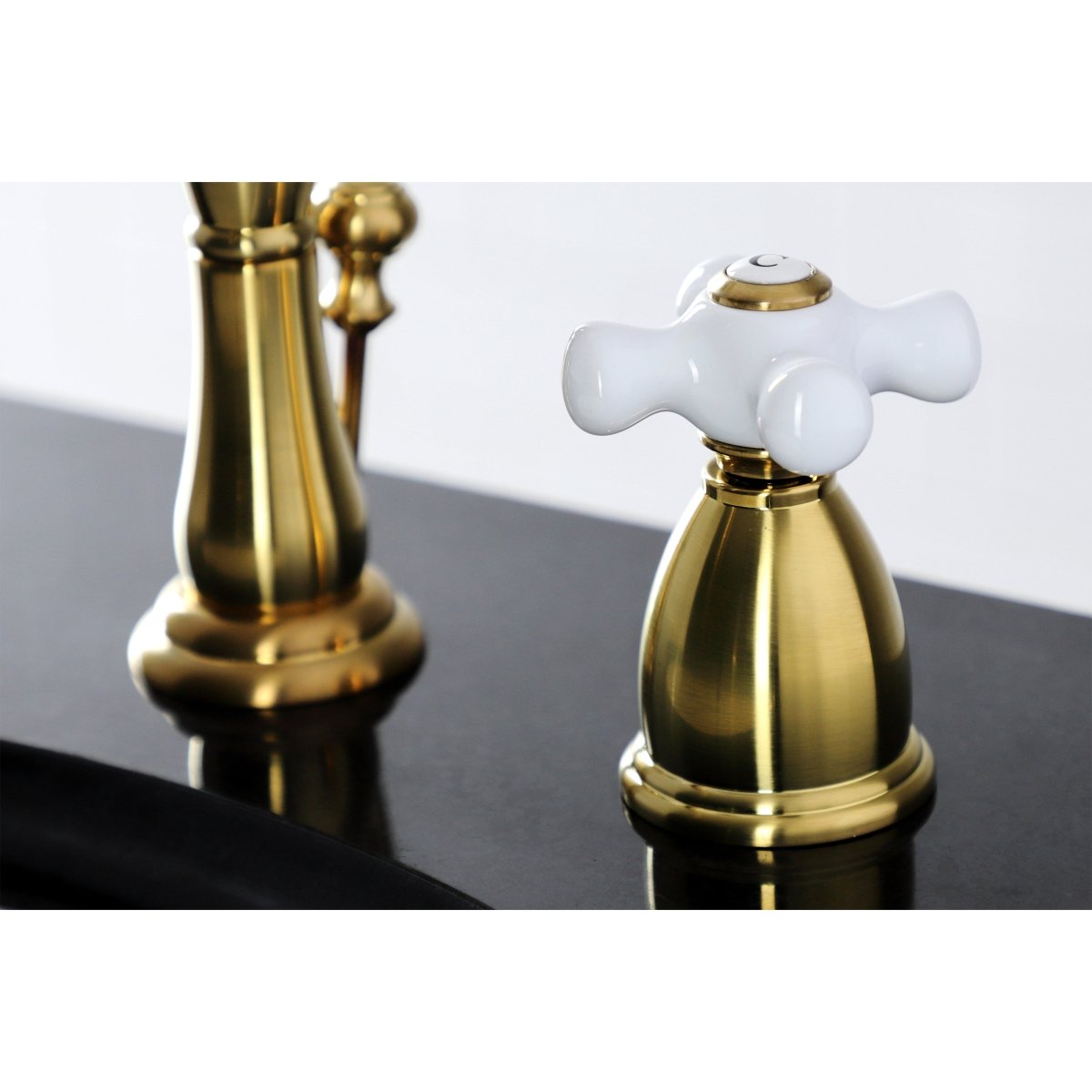 8" Widespread Bathroom Faucet With Dual Cross Handles For Easy Rotation - BUILDMYPLACE