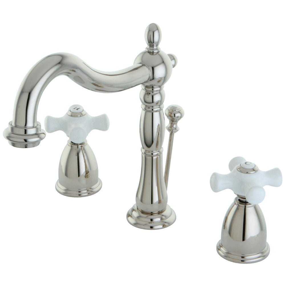 8" Widespread Bathroom Faucet With Dual Cross Handles For Easy Rotation - BUILDMYPLACE