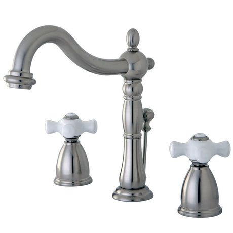 8" Widespread Bathroom Faucet With Dual Cross Handles For Easy Rotation - BUILDMYPLACE