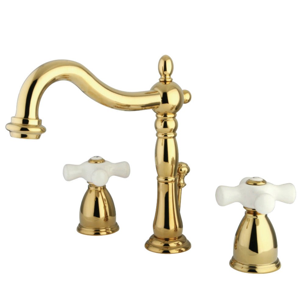 8" Widespread Bathroom Faucet With Dual Cross Handles For Easy Rotation - BUILDMYPLACE