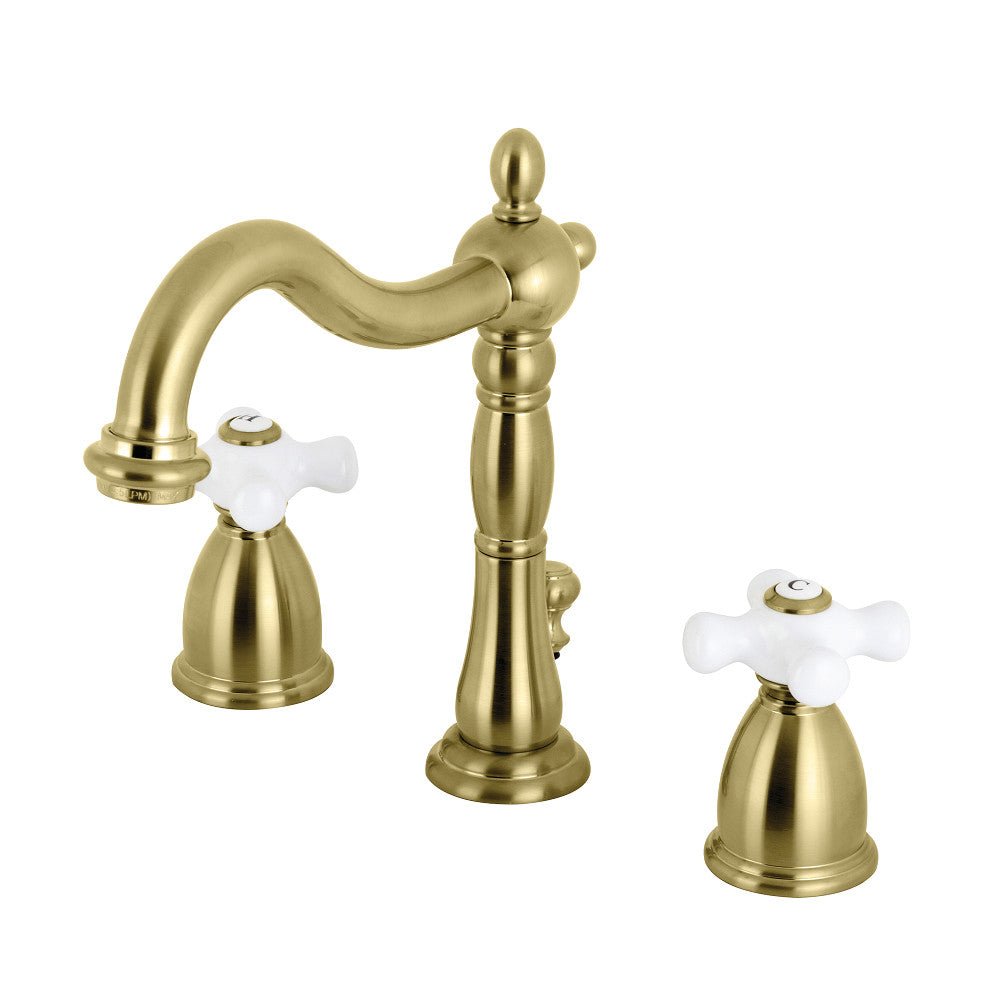 8" Widespread Bathroom Faucet With Dual Cross Handles For Easy Rotation - BUILDMYPLACE