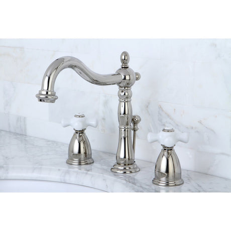 8" Widespread Bathroom Faucet With Dual Cross Handles For Easy Rotation - BUILDMYPLACE