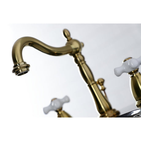 8" Widespread Bathroom Faucet With Dual Cross Handles For Easy Rotation - BUILDMYPLACE