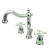 8" Widespread Bathroom Faucet With Dual Cross Handles For Easy Rotation - BUILDMYPLACE