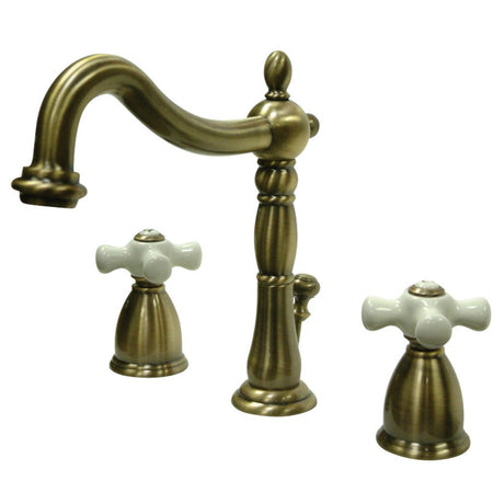 8" Widespread Bathroom Faucet With Dual Cross Handles For Easy Rotation - BUILDMYPLACE