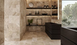 8 X 16 In Ivory Brushed & Chiseled Travertine - BUILDMYPLACE