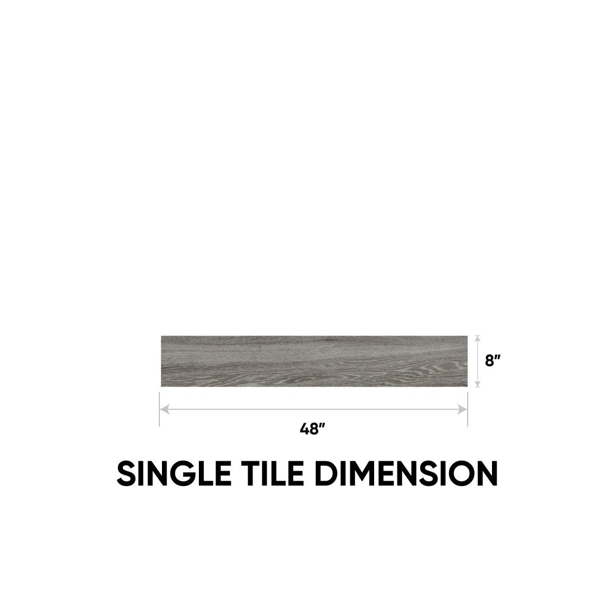 8 x 48 in. Aspen Grey Ridge Matte Rectified Glazed Porcelain Tile - BUILDMYPLACE