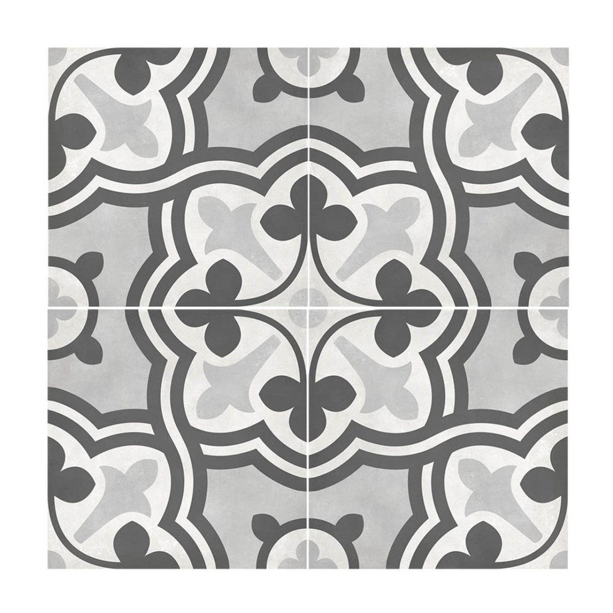 8 X 8 In Baroque Form Tide Matte Pressed Glazed Porcelain - BUILDMYPLACE