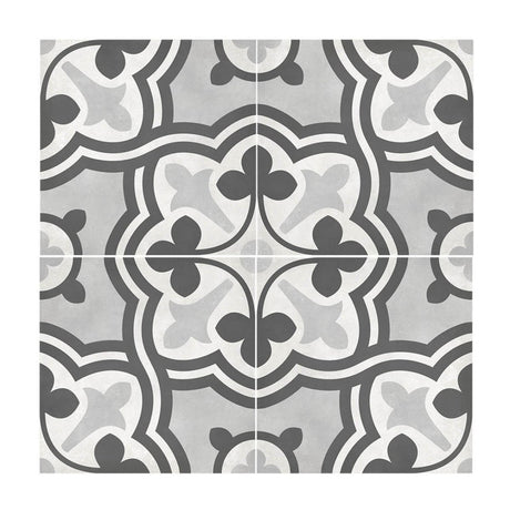 8 X 8 In Baroque Form Tide Matte Pressed Glazed Porcelain - BUILDMYPLACE