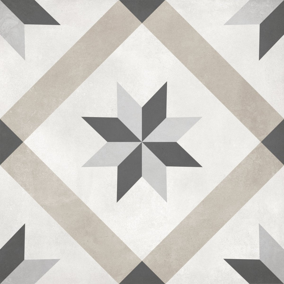 8 X 8 In Compass Form Sand Matte Pressed Glazed Porcelain Tile - BUILDMYPLACE