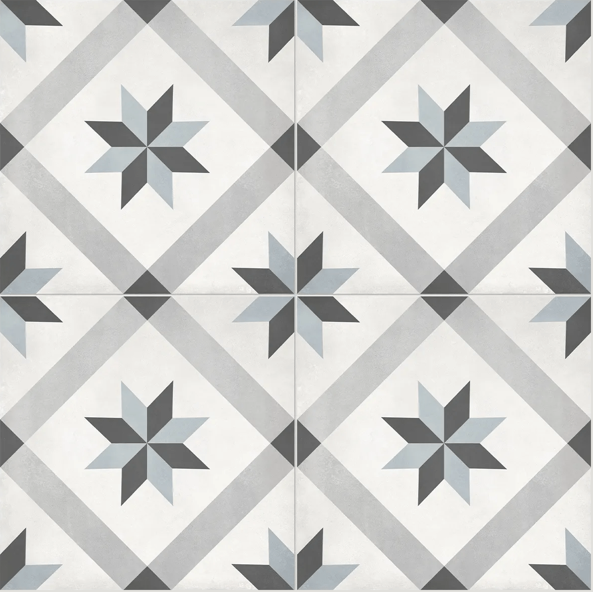 8 X 8 In Compass Form Tide Matte Pressed Glazed Porcelain Tile - BUILDMYPLACE