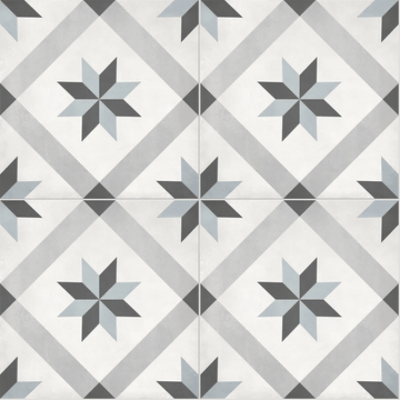 8 X 8 In Compass Form Tide Matte Pressed Glazed Porcelain Tile