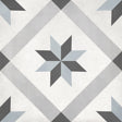 8 X 8 In Compass Form Tide Matte Pressed Glazed Porcelain Tile - BUILDMYPLACE