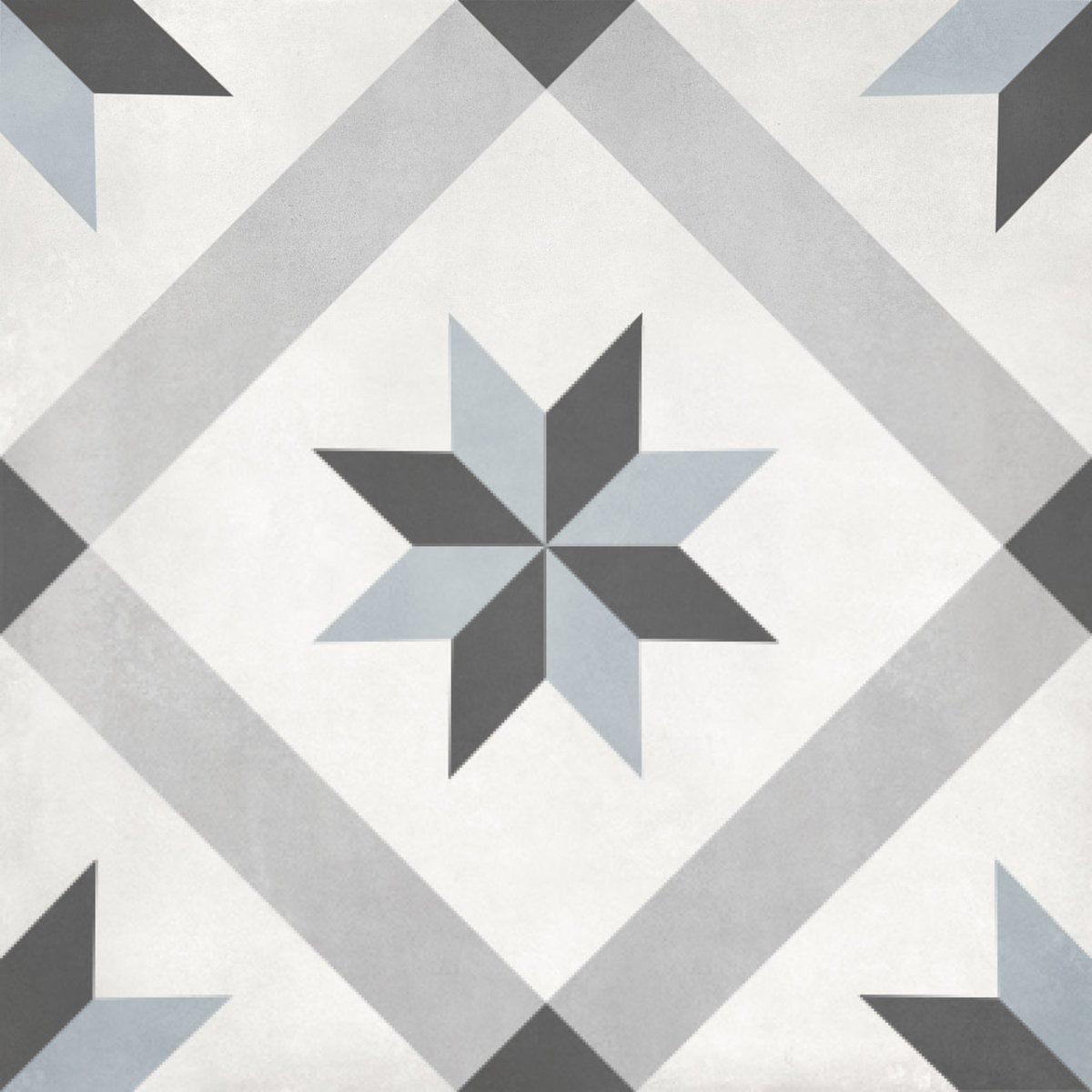 8 X 8 In Compass Form Tide Matte Pressed Glazed Porcelain Tile - BUILDMYPLACE