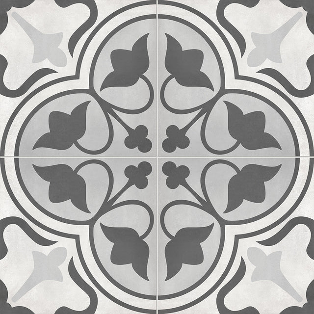 8 x 8 in. Form Ice Clover Matte Pressed Glazed Porcelain Tile - BUILDMYPLACE