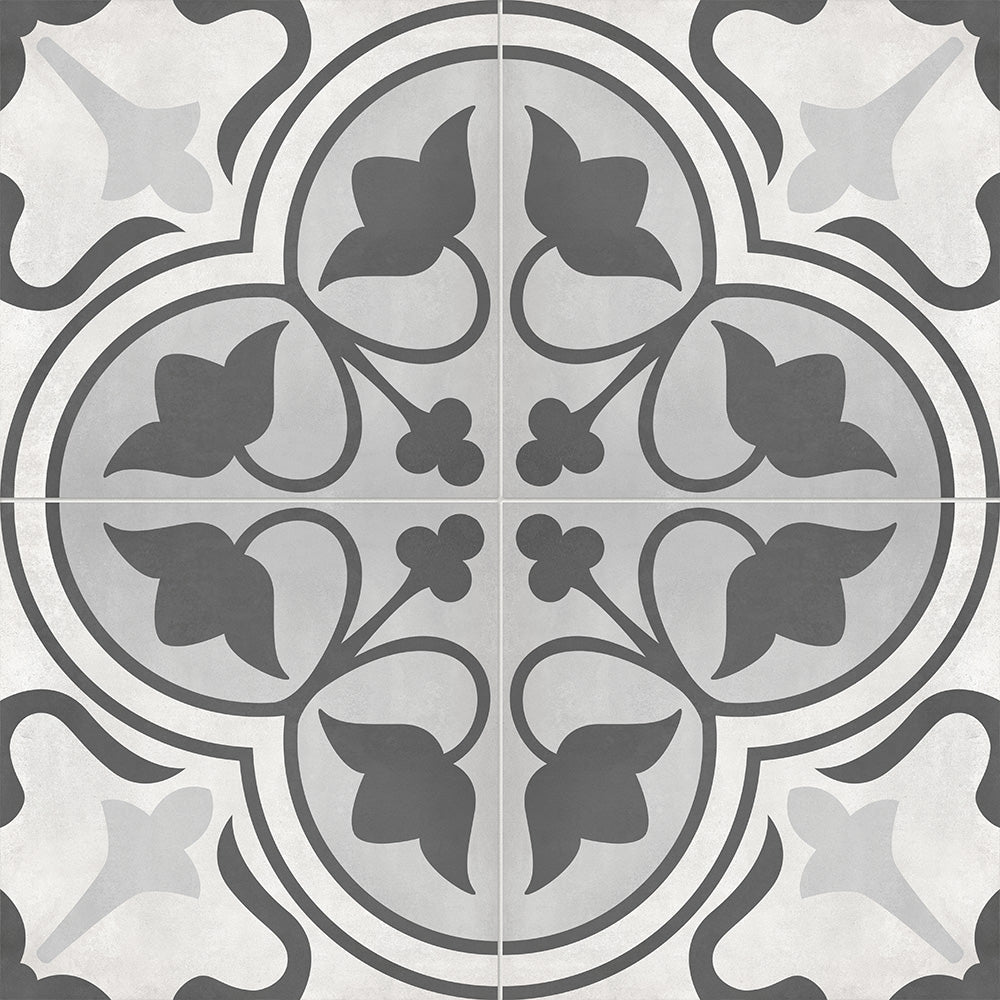 8 x 8 in. Form Ice Clover Matte Pressed Glazed Porcelain Tile - BUILDMYPLACE