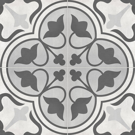 8 x 8 in. Form Ice Clover Matte Pressed Glazed Porcelain Tile - BUILDMYPLACE