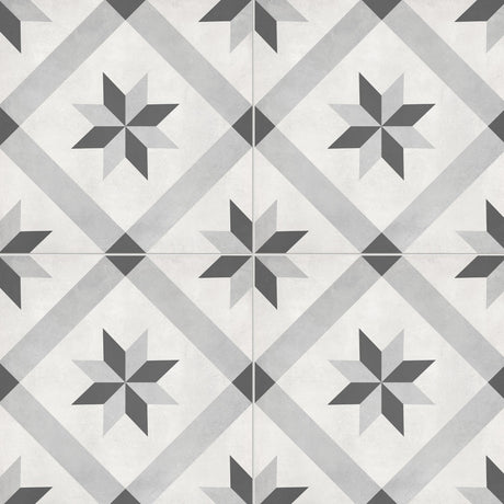 8 x 8 in. Form Ice Compass Matte Pressed Glazed Porcelain Tile - BUILDMYPLACE