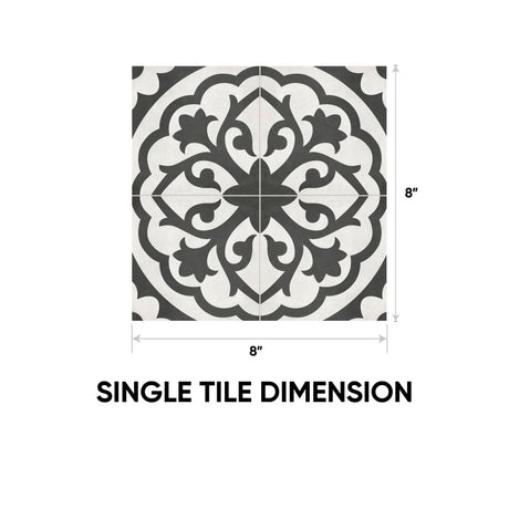 8 x 8 in. Form Monochrome Lotus Matte Pressed Glazed Porcelain Tile - BUILDMYPLACE