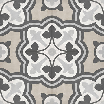 8 x 8 in. Form Sand Baroque Matte Pressed Glazed Porcelain Tile