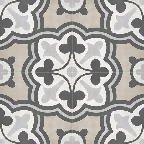 8 x 8 in. Form Sand Baroque Matte Pressed Glazed Porcelain Tile - BUILDMYPLACE