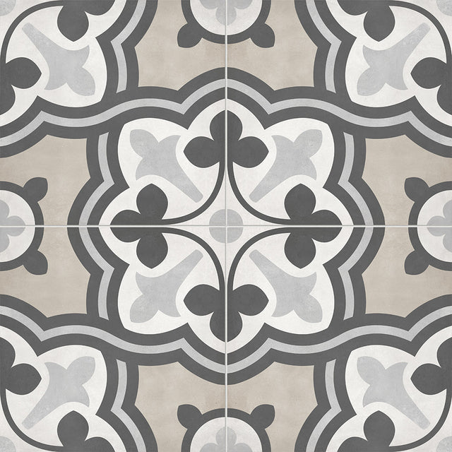 8 x 8 in. Form Sand Baroque Matte Pressed Glazed Porcelain Tile - BUILDMYPLACE