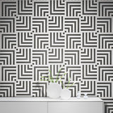 8 X 8 In Geo Form Monochrome Matte Pressed Glazed Porcelain - BUILDMYPLACE